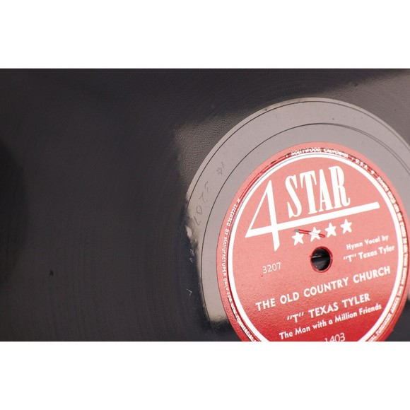 "T" Texas Tyler – The Old Country Church / Beyond Sunset 1950 78rpm Record 1403 - Picture 12 of 16